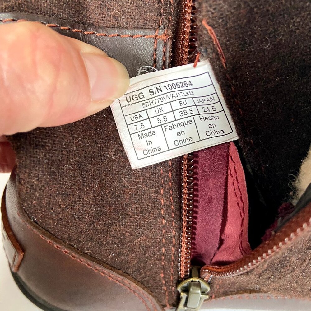 UGG Kesey Boots Chestnut Brown size 7.5 - Picture 15 of 15